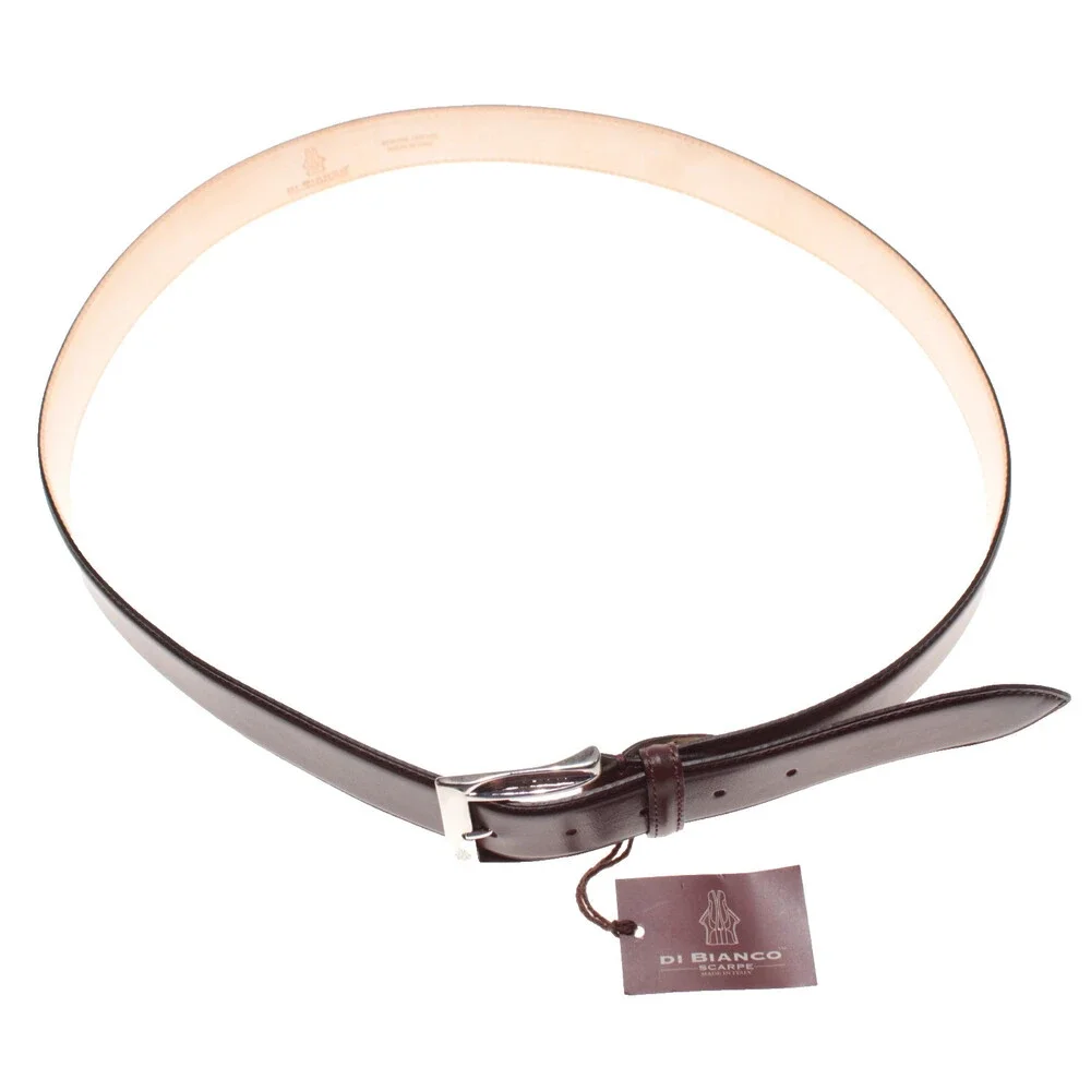 Di Bianco NWT Cut to Size Dress Belt In Solid Brown Leather One Size